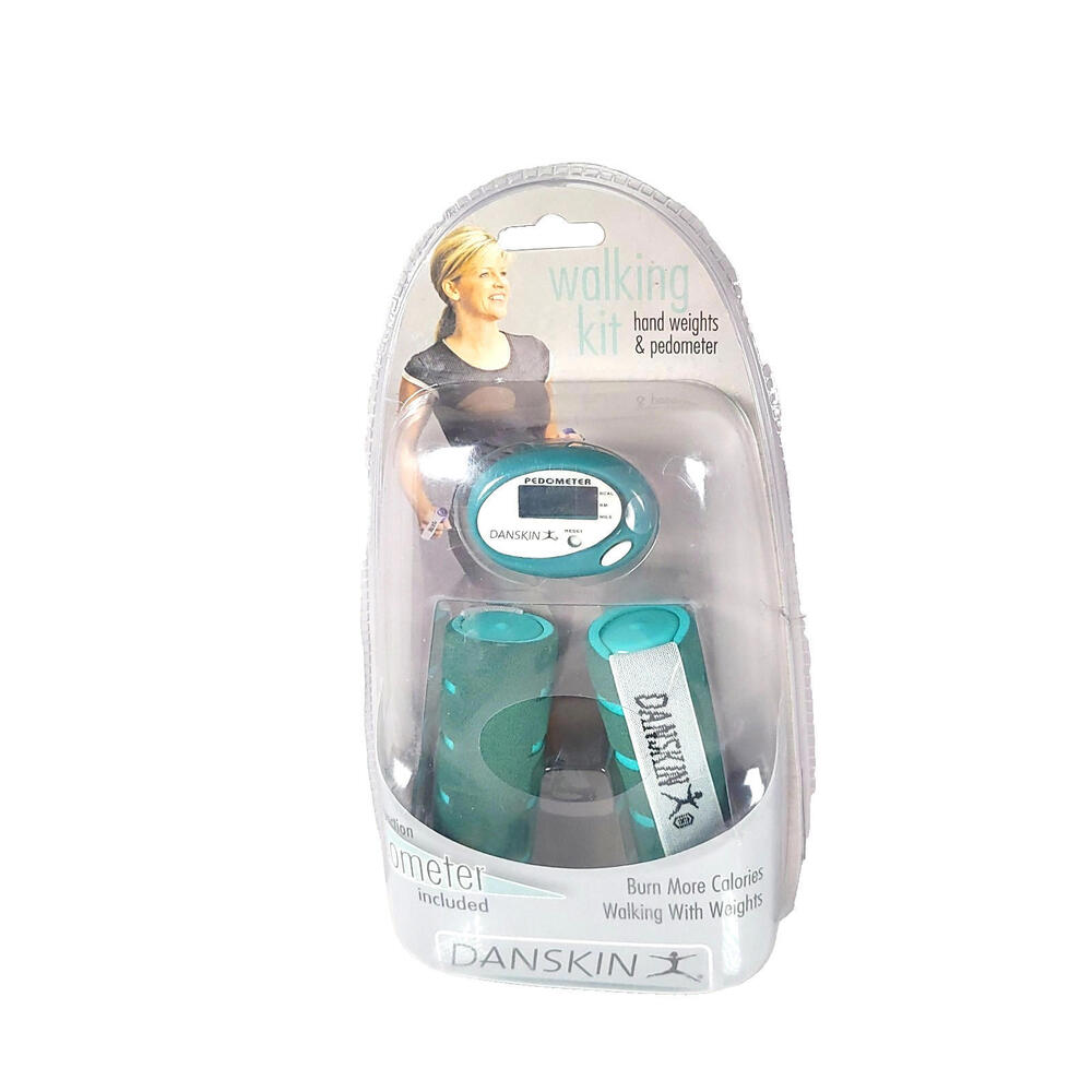 New Danskin Walking Kit 1/2 lb Hand Weights And Pedometer-Burn More Calories